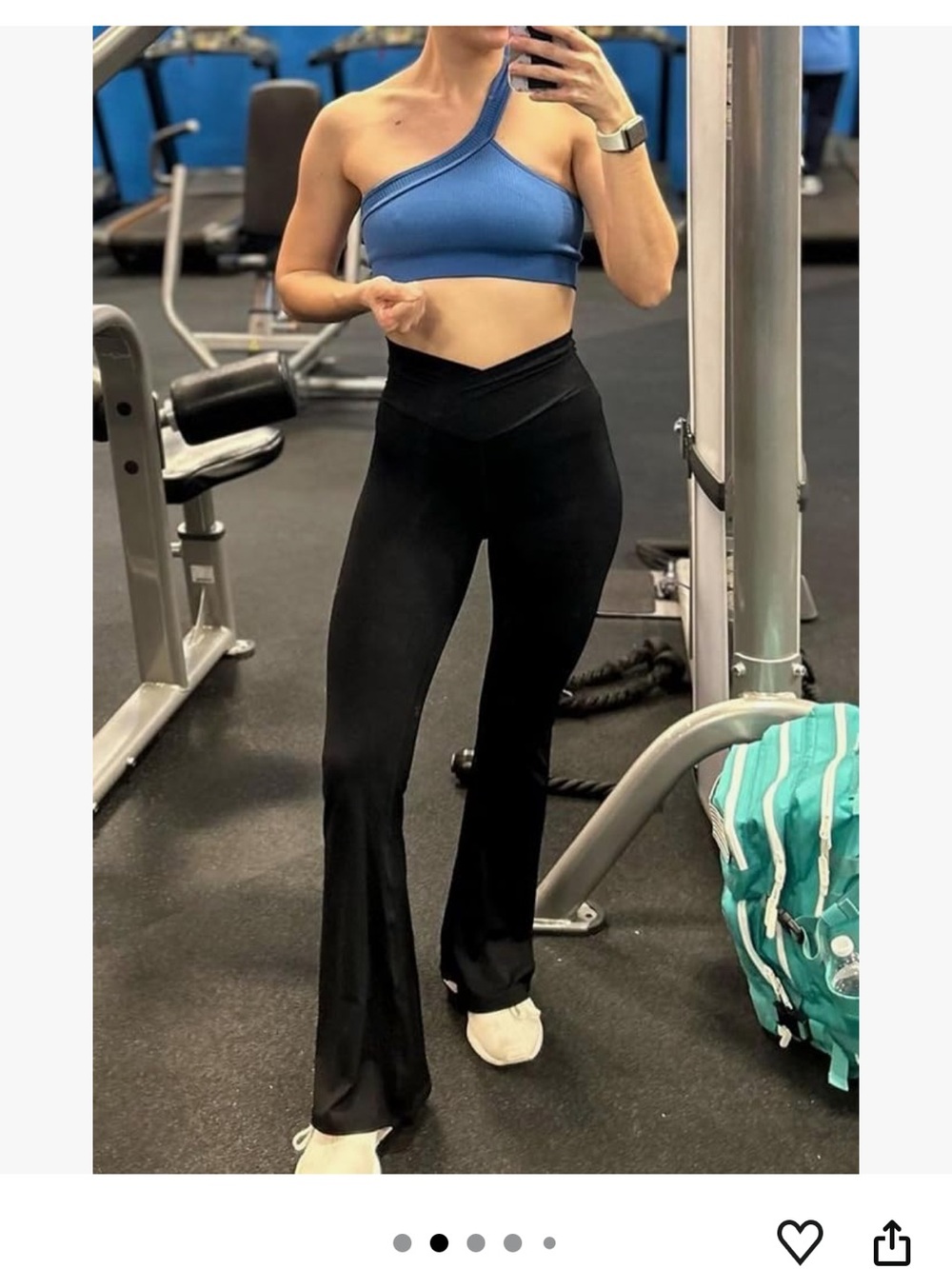 Small V-Waist Black Flare Pants
